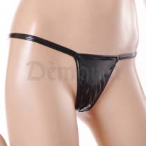 TANGA DE VINILO NEGRO