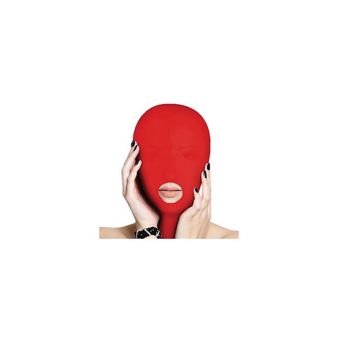 RED FABRIC BALACLAVA OPEN MOUTH