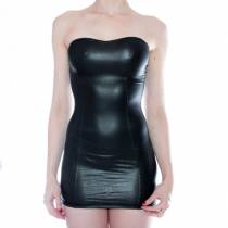 VESTIDO SIN TIRANTES CON ENCAJE EN LAS NALGAS