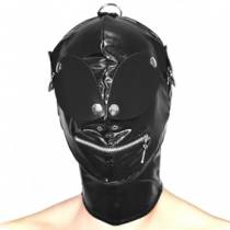 IMITATION LEATHER HOOD WITH ZIP MOUTH