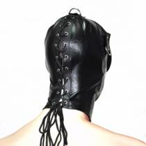IMITATION LEATHER HOOD WITH ZIP MOUTH