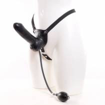 GODE CEINTURE BLACK PENIS GONFLABLE