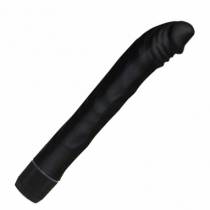 LONG BLACK VIBRATING DILDO