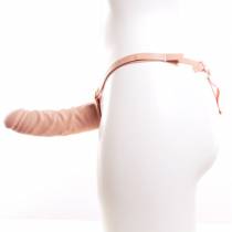 HOLLOW BELT DILDO, VIBRATING FLESH