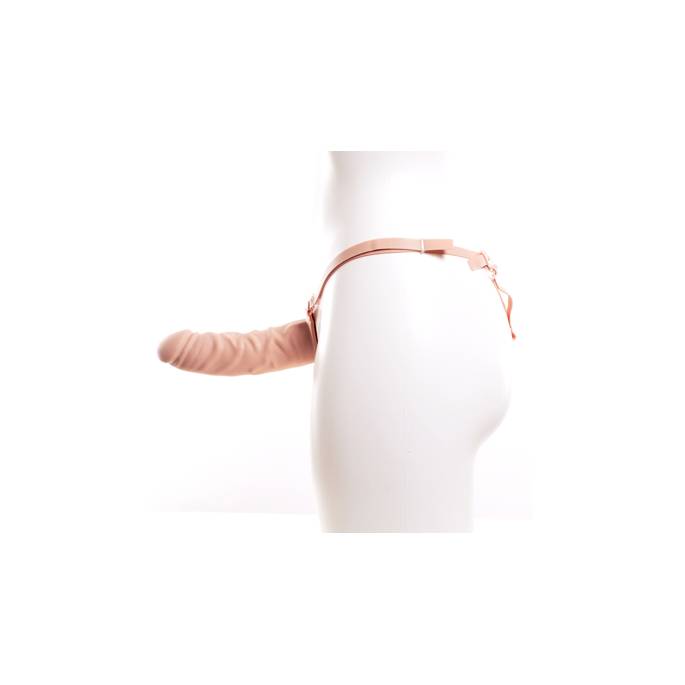 HOLLOW BELT DILDO, VIBRATING FLESH