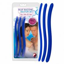 SET OF 3 BLUE SILICONE URETHRAL PROBES