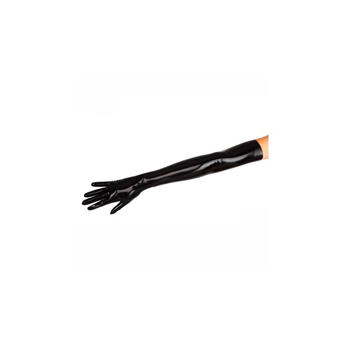 SEHR LANGE SCHWARZE LATEXHANDSCHUHE