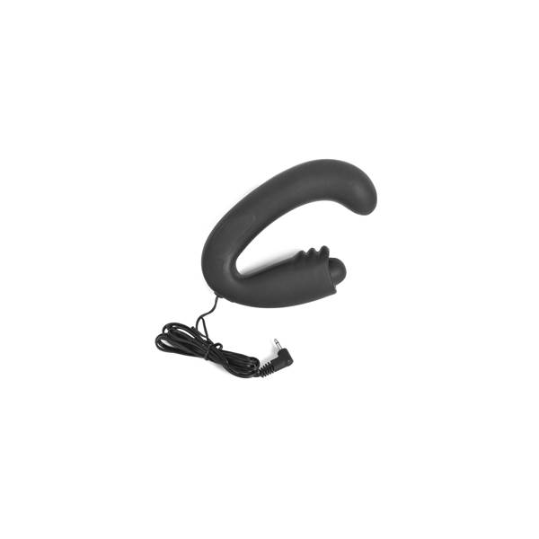 BLACK CURVED SILICONE DILDO