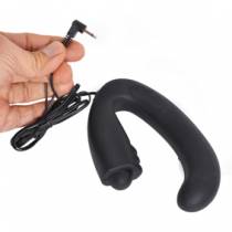 BLACK CURVED SILICONE DILDO