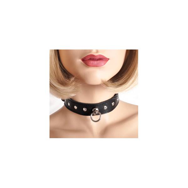 LEATHER NECKLACE + NAILS WOMAN