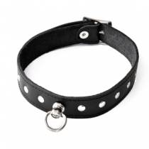 COLLAR CUERO+ TACHUELAS MUJER