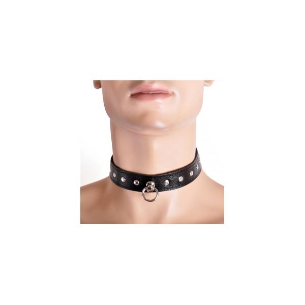 HALSBAND AUS LEDER + NÄGEL MANN