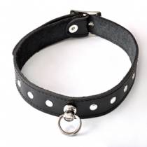 COLLAR DE CUERO + TACHUELAS HOMBRE