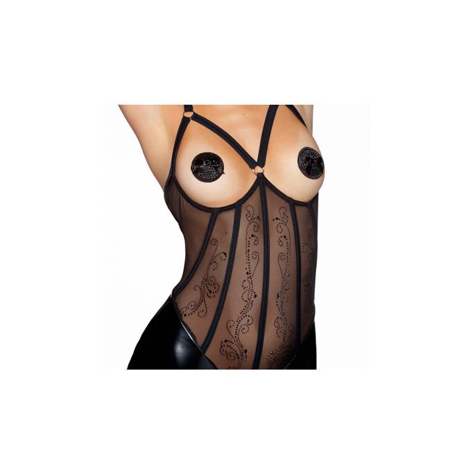 VESTIDO DE VINILO TOPLESS VELO DE VIENTRE