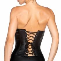 BUSTIER WETLOOK FRONT VEIL
