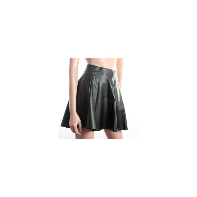 CIRCLE SKIRT IN IMITATION LEATHER