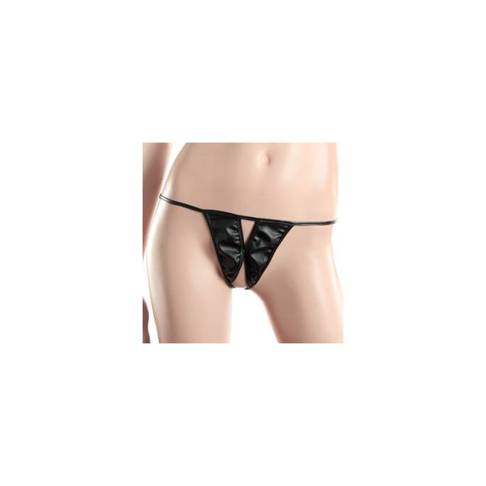 STRING OUVERT SIMILI CUIR