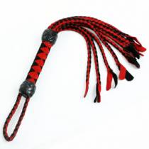 SMALL CAT O NINE SUEDE BLACK/RED