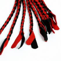 SMALL CAT O NINE SUEDE BLACK/RED