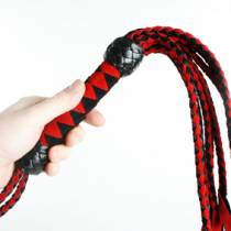 SMALL CAT O NINE SUEDE BLACK/RED