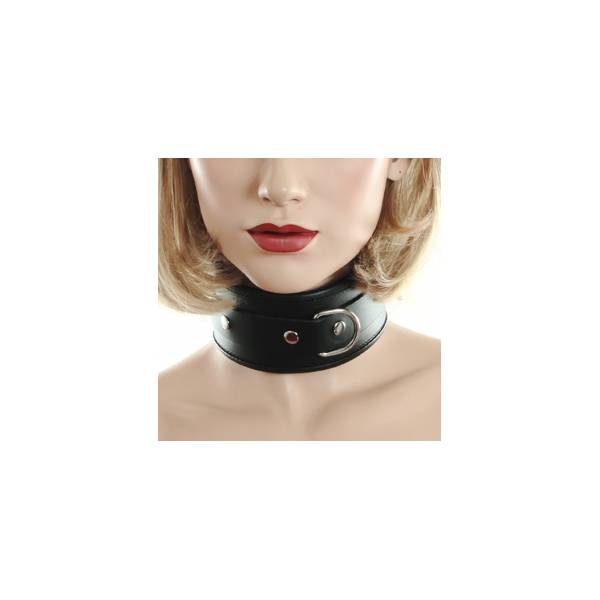 LEDERHALSBAND + RING FRAU