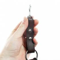 LEATHER STRAP + DOUBLE CARABINERS