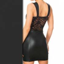 ROBE WETLOOK ET DENTELLE + ZIP