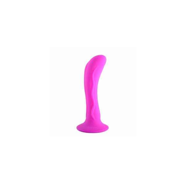 ANAL PLUG CURVED SUCTION CUP FUSCHIA
