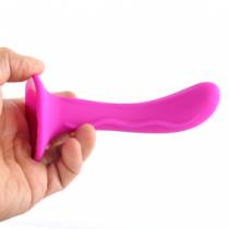 PLUG ANALE CURVO A VENTOSA FUSCHIA