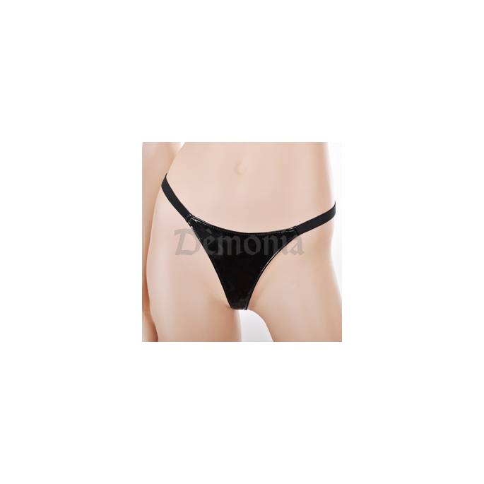 STRING FEMME VINYLE NOIR