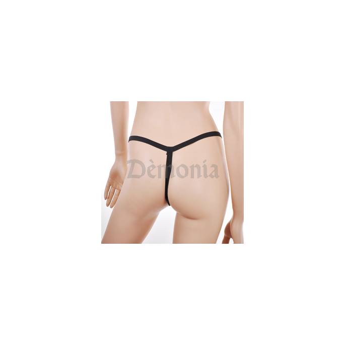 STRING FEMME VINYLE NOIR