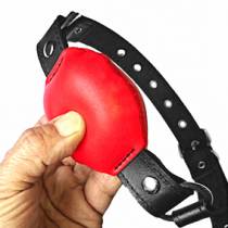 RED LEATHER PADDED GAG