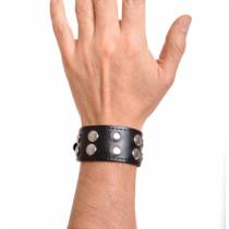 LEATHER BRACELET + NAILS 2 ROWS