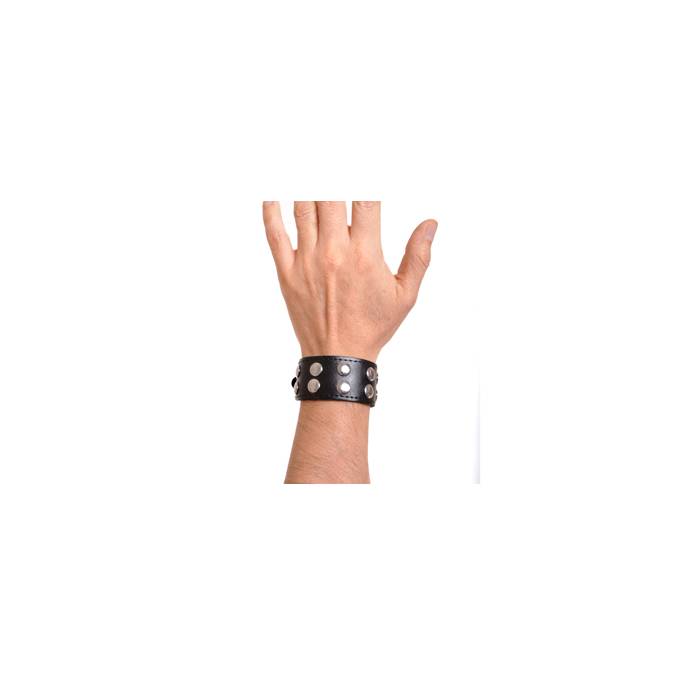 LEATHER BRACELET + NAILS 2 ROWS
