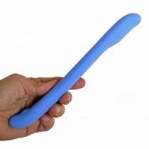 VIBROMASSEUR FIN SILICONE BLEU