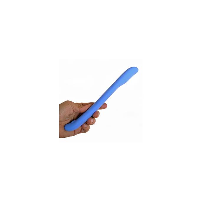 VIBROMASSEUR FIN SILICONE BLEU