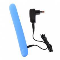 VIBROMASSEUR FIN SILICONE BLEU