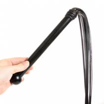 Leather martinet with wooden handle + ball 40mm