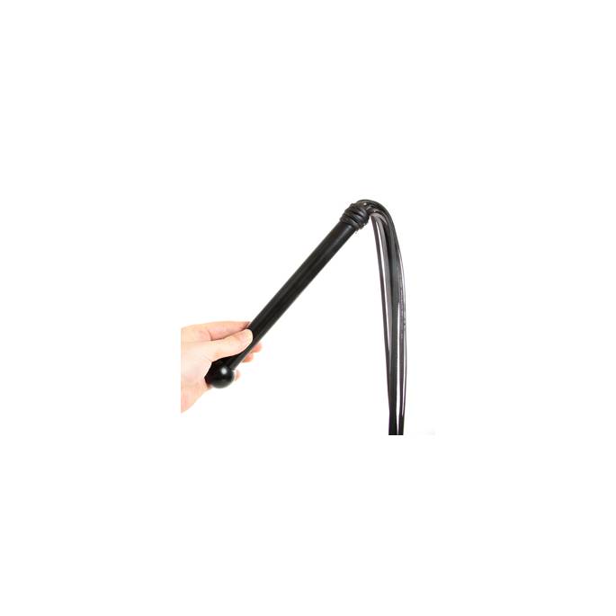 Leather martinet with wooden handle + ball 40mm