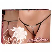 OPEN MINI THONG WITH RHINESTONES