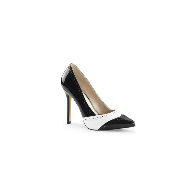 Escarpins L'Autre Chose Cuir Noir Et Blanc Pointure 38 - Quasi Neufs, Portés Une Fois