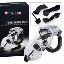 ELECTRO MYSTIM CHASTITY CAGE + REMOVABLE DILATOR