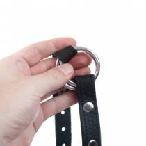 SOFT LEATHER GAG + METAL RINGS