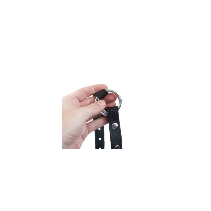 BAILLON CUIR SOUPLE + ANNEAUX METAL