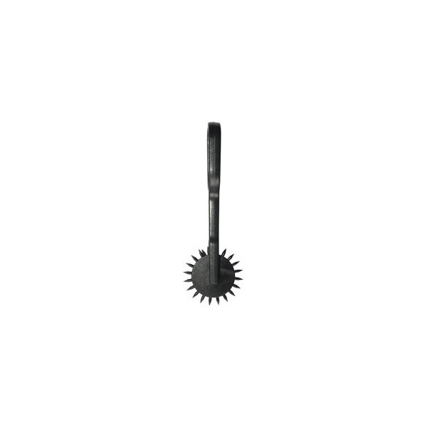 BLACK PLASTIC SPIKE WHEEL SMALL
