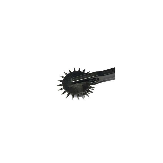 BLACK PLASTIC SPIKE WHEEL SMALL