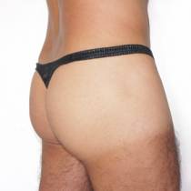 LEATHER THONG WITH HOLES