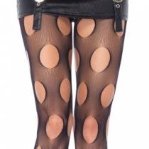 BLACK VOILE AJOURE TIGHTS