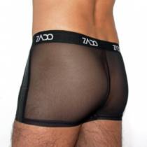 BOXERSHORTS AUS SEGEL UND PERFORIERTEM LEDER