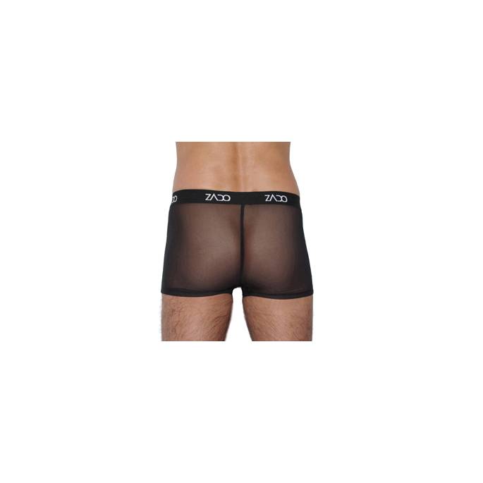 BOXERSHORTS AUS SEGEL UND PERFORIERTEM LEDER